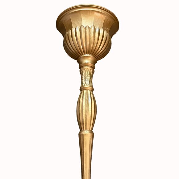 Hollywood Regency Wall Sconce Vintage Gold Tone Pocket Ornate Floral Mid Century - Picture 5 of 14